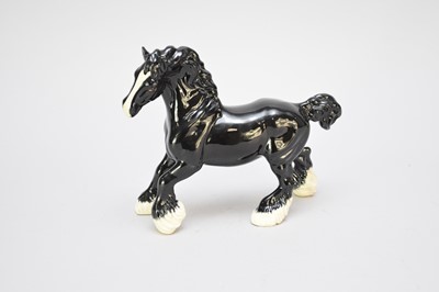 Lot 324 - Beswick Collector's Club model of black cantering shire horse