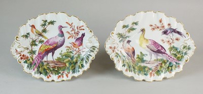 Lot 198 - Pair of Chelsea porcelain silver-shape dishes, circa 1765-70