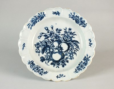 Lot 200 - Pennington's Liverpool porcelain plate, probably Seth, circa 1780-85