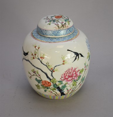 Lot 444 - A Chinese famille rose jar and cover