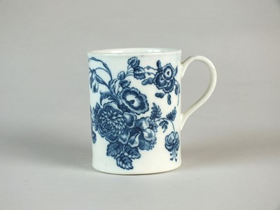 Lot 203 - Worcester 'Bouquets' mug, circa 1765-70