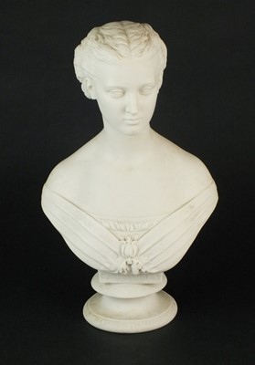 Lot 334 - Copeland parian bust of Alexandra