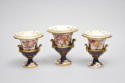 Lot 316 - Derby porcelain garniture, circa 1820