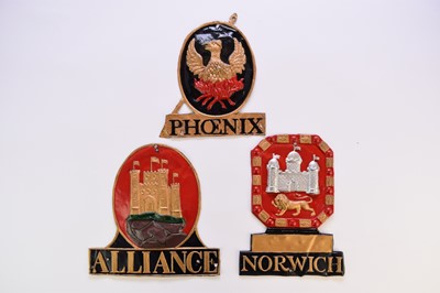 Lot 258 - Three 19th century fire marks: Alliance, Norwich and Phoenix (3)