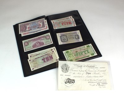 Lot 138 - A collection of bank notes