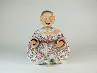 Lot 222 - Ernst Bohne & Sohne porcelain 'Nodding Chinaman' pagoda figure