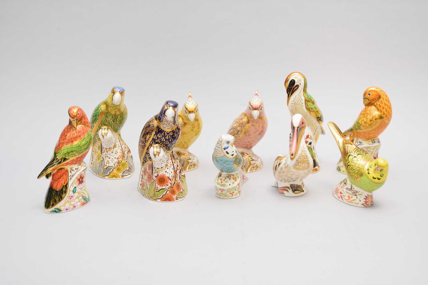 Lot 344 - A group of ten Royal Crown Derby paperweight