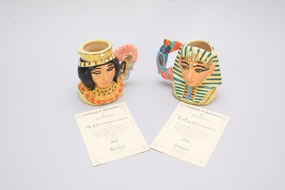 Lot 346 - Royal Doulton character jugs of Ankhesenamum and Tutankhamen