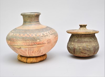 Lot 466 - A Mycenaean Pottery jar and a Mediterranean jar and cover