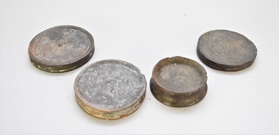 Lot 467 - Four East African Ethiopian Mursi tribe terracotta lip plates