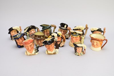 Lot 363 - A collection of assorted small Royal Doulton character jugs