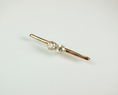 Lot 96 - A two stone diamond brooch