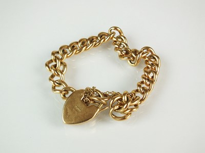 Lot 56 - A 9ct yellow gold curb link bracelet