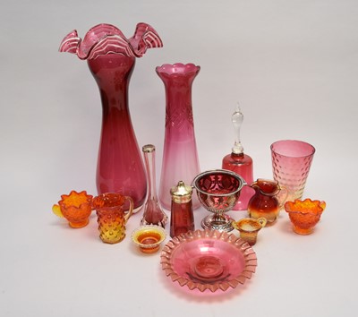 Lot 259 - A mixed collection of cranberry and other...