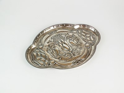 Lot 4 - An Art Nouveau silver dressing table tray