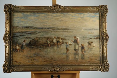 Lot 168 - Hugh Cameron RSA, RSW, ROI (British 1835 - 1918) Children Playing on the Sea Shore
