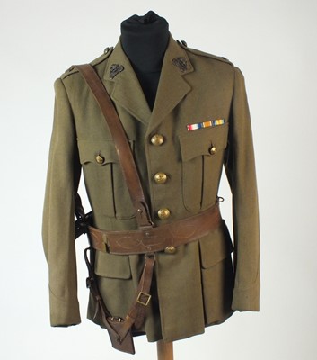 Lot 53 - WWI or later Royal Berkshire tunic and Sam Browne belt