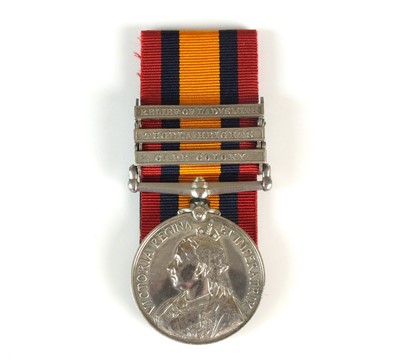 Lot 80 - Boer War QSA with three clasps awarded to Pte. D. Donovan, Rifle Brigade