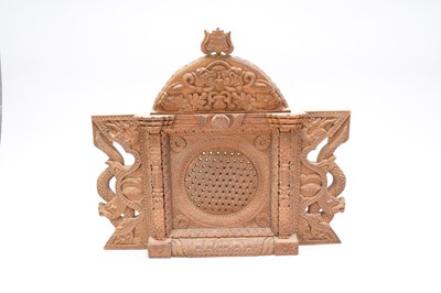 Lot 403 - A South East Asian carved hardwood cresting
