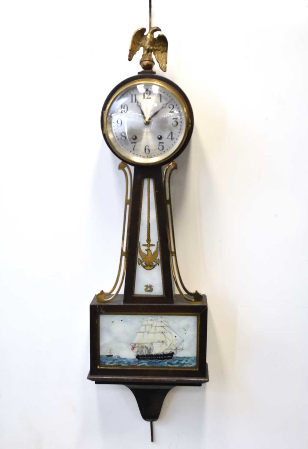 Lot 435 - An Seth Thomas American 'banjo' wall clock