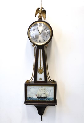 Lot 435 - An Seth Thomas American 'banjo' wall clock