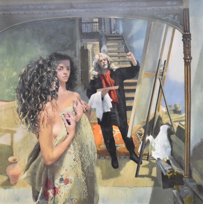 Lot 238 - Robert Lenkiewicz (1941-2002) The Painter with Anna
