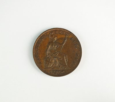 Lot 141 - A Victoria copper penny and a Victoria copper half penny