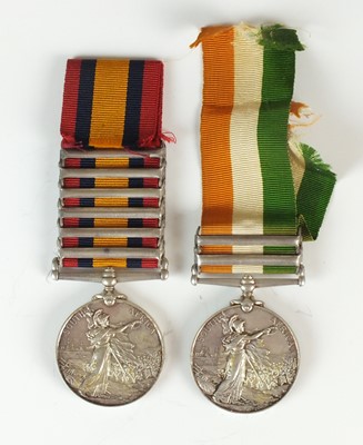 Lot 82 - Pair of Second Boer War medals awarded to Shoeing Smith D. Briggs, Pom Pom Sec R.A