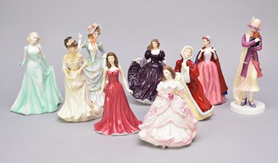 Lot 361 - A collection of Royal Doulton Coalport and Royal Worcester figures