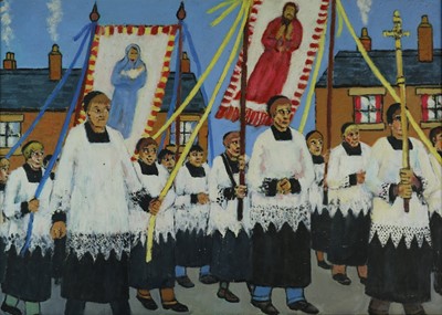 Lot 240 - Charles M Jones (British 1923-2008) Swinton Church Walk and Altar Boy