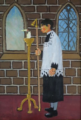 Lot 240 - Charles M Jones (British 1923-2008) Swinton Church Walk and Altar Boy