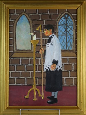 Lot 240 - Charles M Jones (British 1923-2008) Swinton Church Walk and Altar Boy
