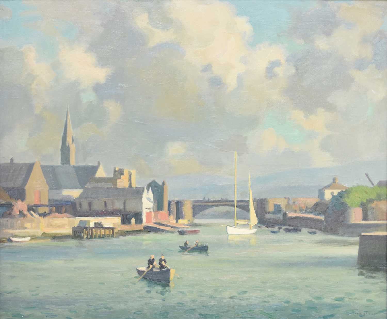Lot 193 - Frank Jameson (1899-1968) Estuary Scene