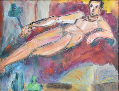 Lot 239 - Marie Louise Garnavault (20th Century) Reclining Nude