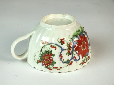 Lot 99 - Worcester 'Jabberwocky' teacup and saucer, circa 1770