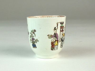 Lot 106 - Worcester polychrome coffee cup, circa 1765-75