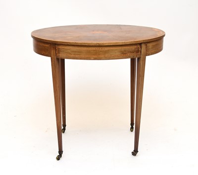 Lot 611 - An Edwardian mahogany, oval occasional table