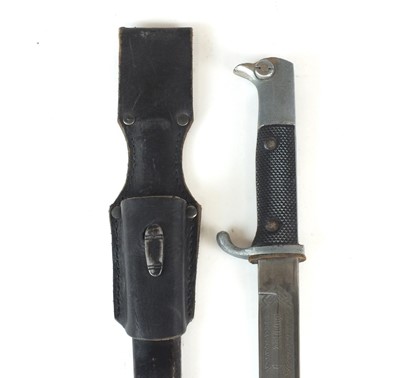 Lot 267 - A German bayonet with SS post-war division etching