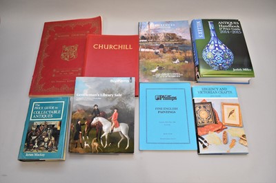 Lot 627 - A collection of auction catalogues and antiques related books and magazines