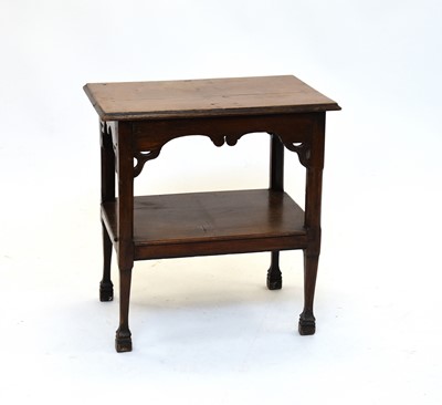 Lot 53 - A Victorian, 17th century style, oak two-tier table