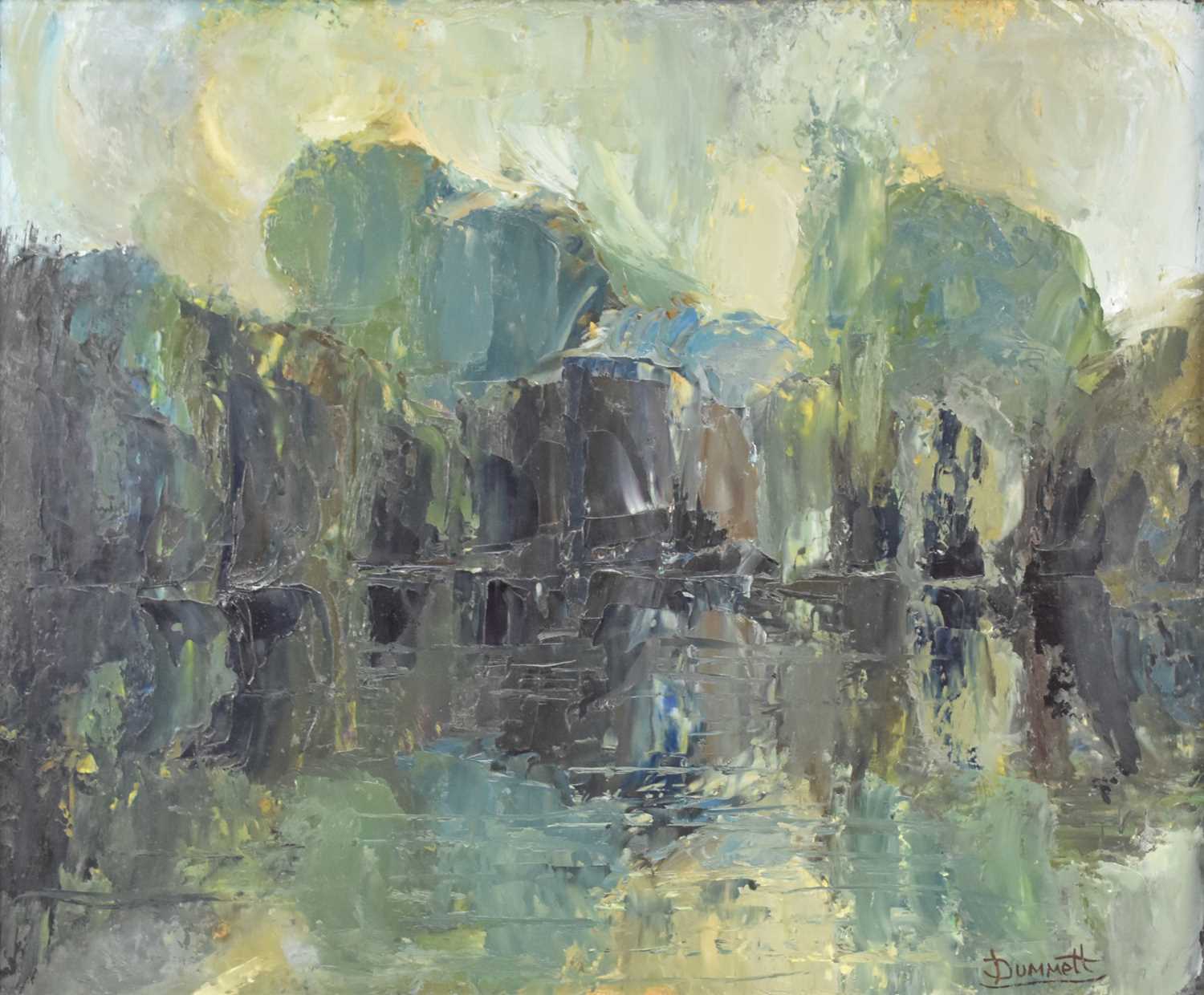 Lot 114 - Ted (Edwin James) Dummett RCA (1906-1989) Dark Pool, Trefriw, Conwy