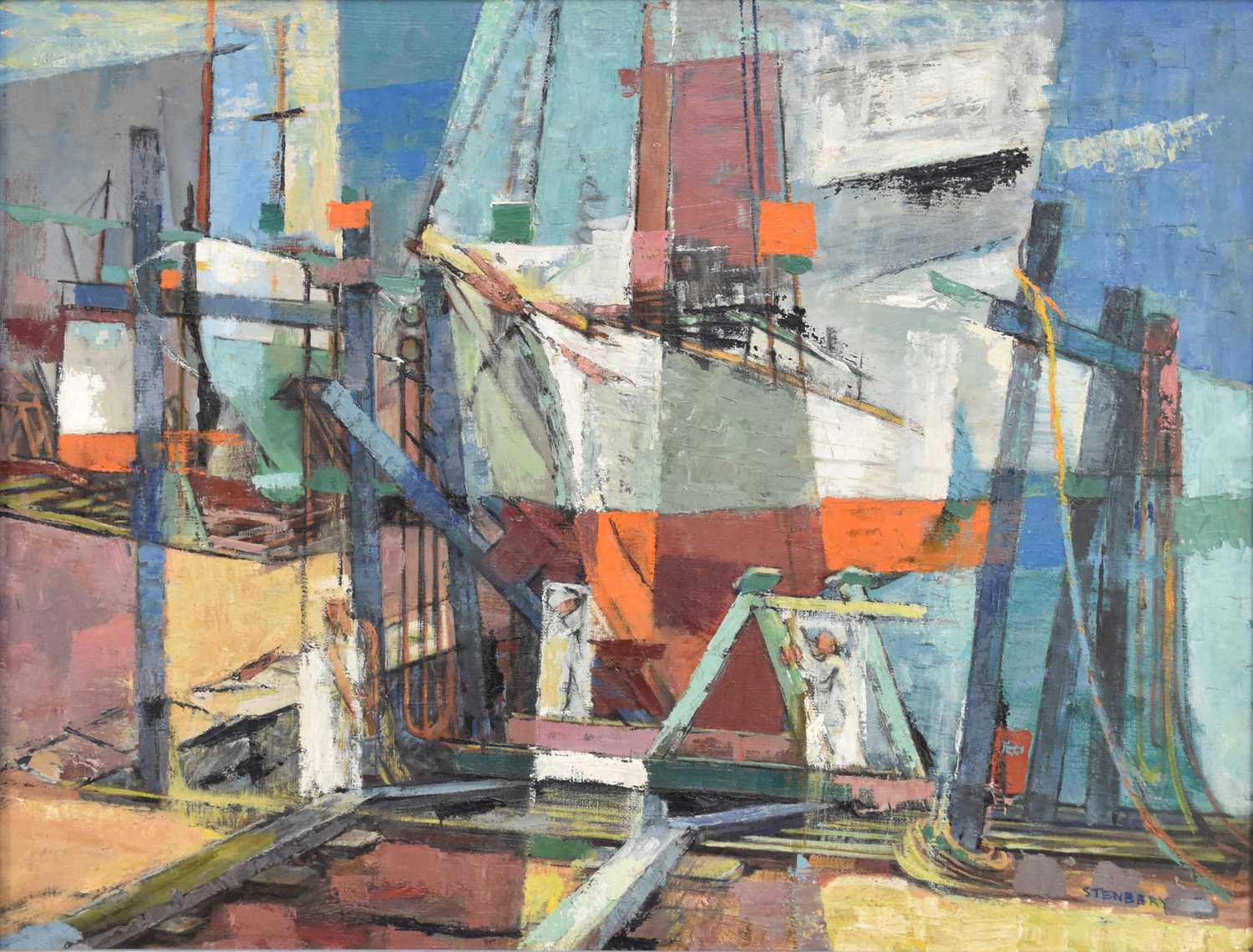 Lot 58 - Algot Stenbery (American 1902-1983) Drydock