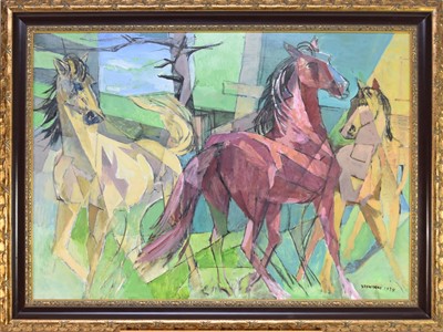 Lot 57 - Algot Stenbery (American 1902-1983) Three Horses