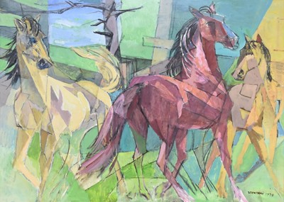 Lot 57 - Algot Stenbery (American 1902-1983) Three Horses