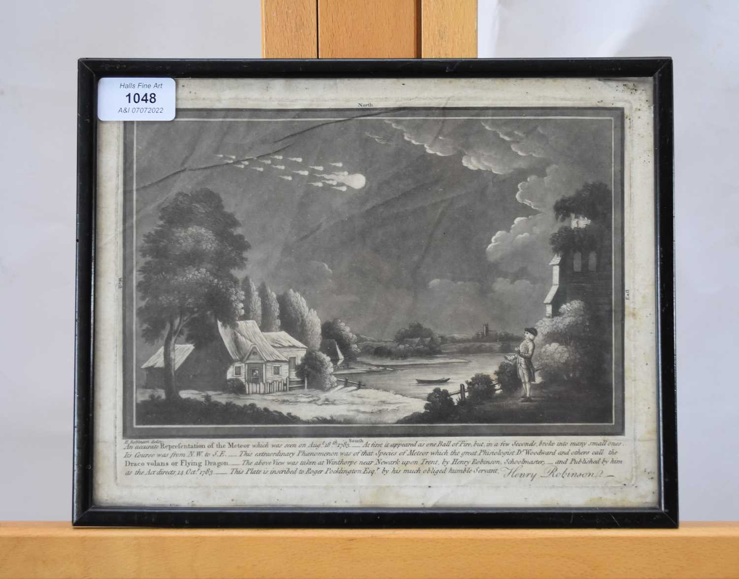 Lot 1048 - METEOR PRINT.  Henry Robinson 1783.