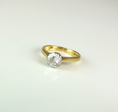 Lot 88 - An 18ct gold single stone diamond ring