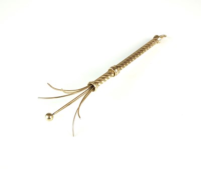 Lot 63 - A 9ct gold swizzle stick