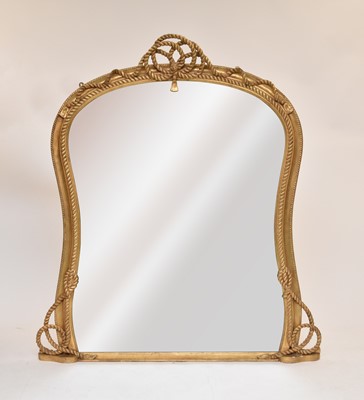 Lot 627 - A 19th century giltwood overmantel mirror in the manner of Fournier