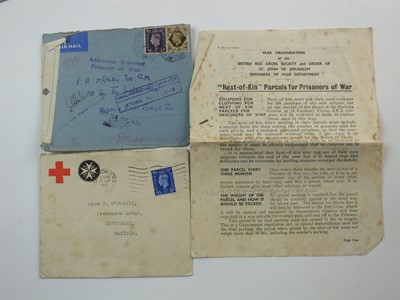 Lot 61 - WW2 - Prisoner of War letters from Second Lieutenant Percy O'Reilly, Welch Regiment