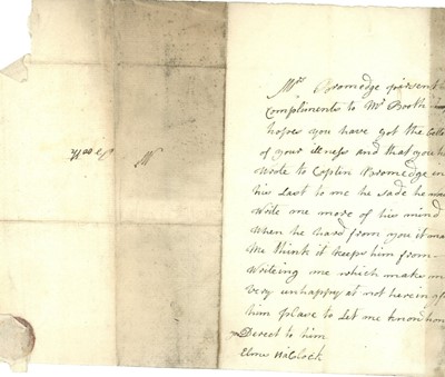 Lot A group of eighteenth-century documents pertaining to Captain Hugh Bromedge (1714-1792)